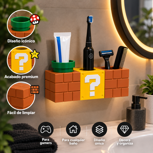 Soporte de Pared para Accesorios de Baño