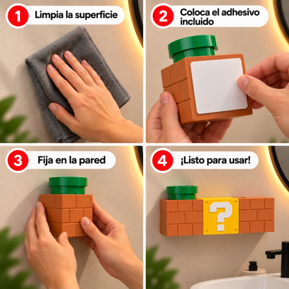 Soporte de Pared para Accesorios de Baño